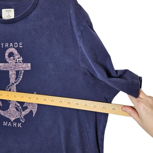 Todd Snyder John Derian Co. Navy‎ Anchor Graphic T-Shirt XL 100% Cotton Mens Tee - Picture 7 of 9